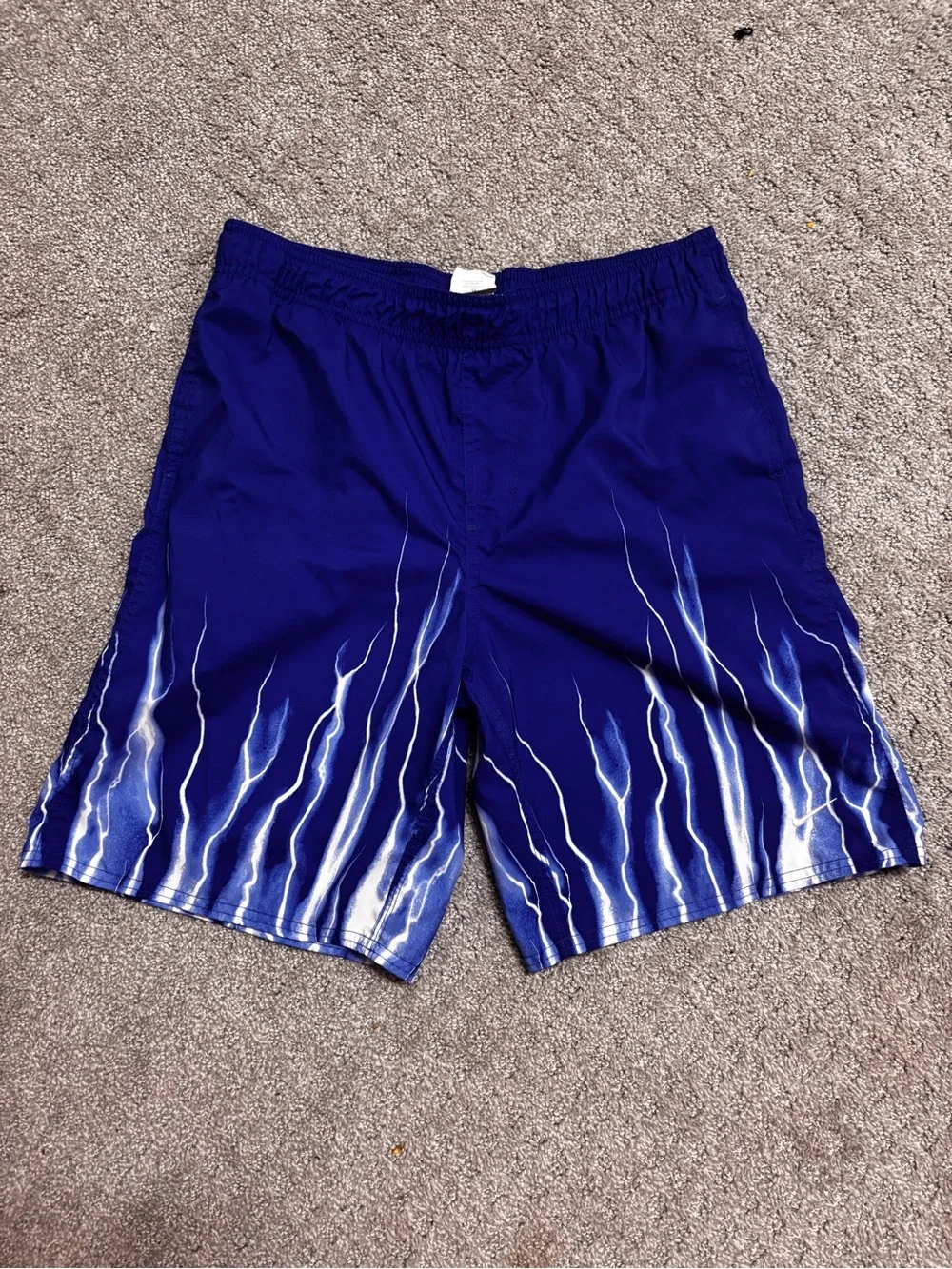 Men's Nike Blue Lightning-Print Shorts